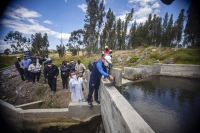 Junta de regantes del Río Tambuyaku, recibe obra de captación de agua de riego