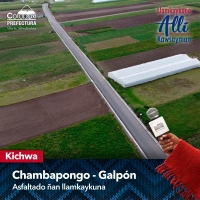 Asfaltado ñan Chambapongo-Galpón, kawsaykunapak