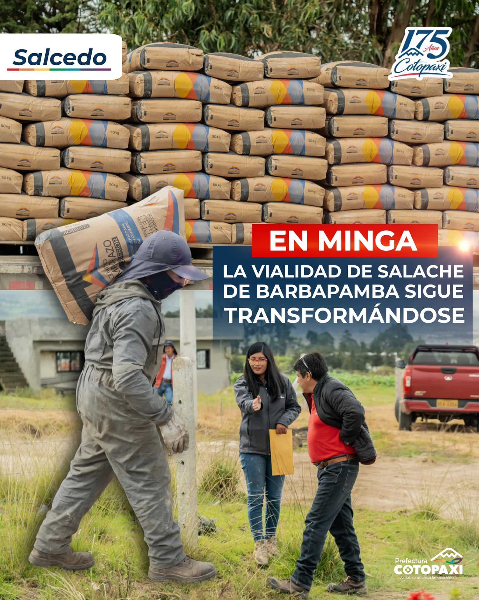 En minga la vialidad salcedo