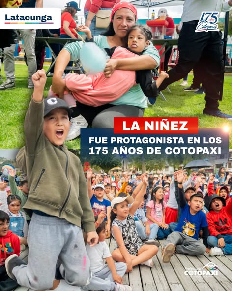 La niñez fue protagonista en los 175 años de cotopaxi