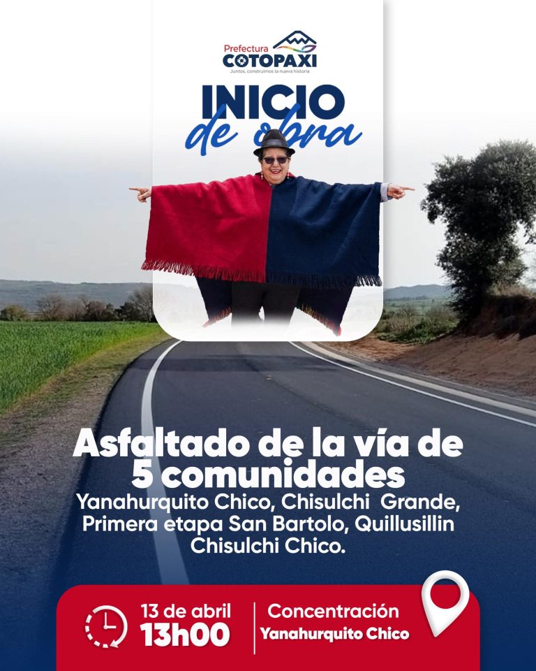 Inicio de obra asfaltado de la via de 5 comunidades