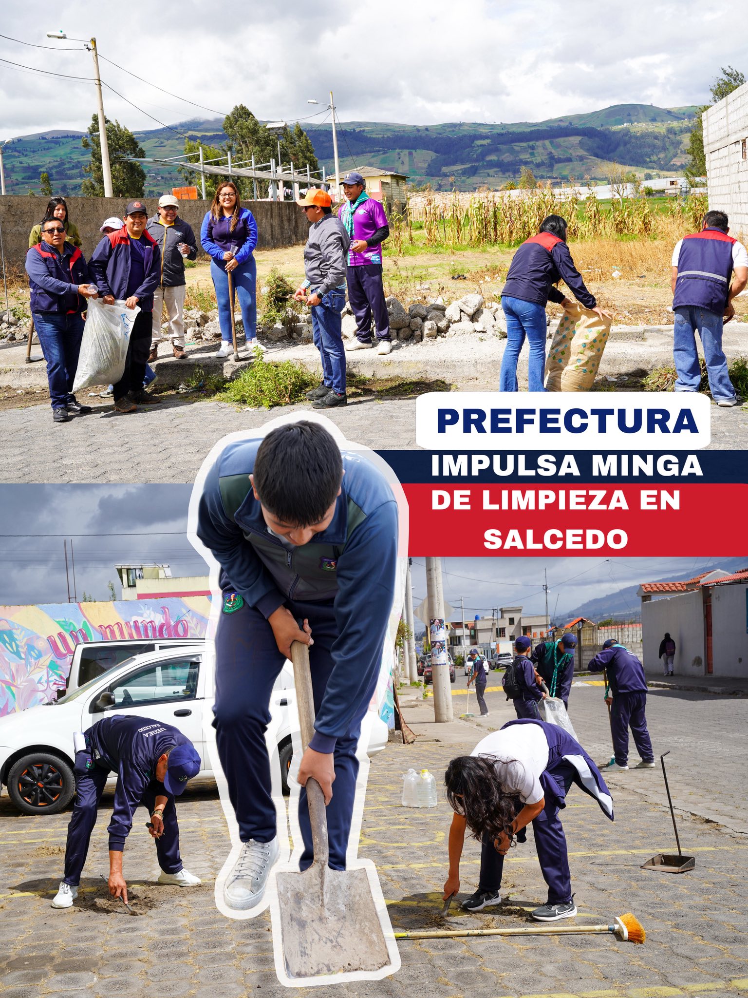 Prefectura impulsa minga de limpieza en salcedo