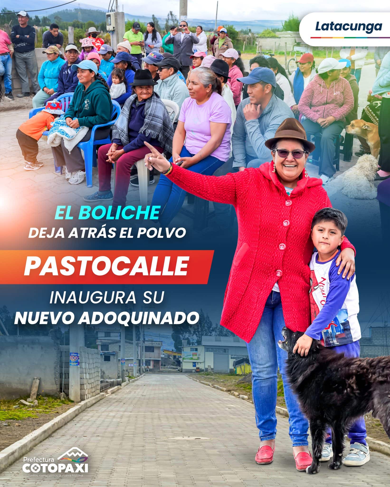El Boliche deja atras el polvo pastocalle inaugura su nuevo adoquinado