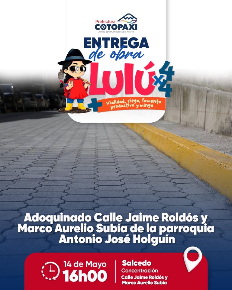 Adoquinado Calle Jaime Roldós y Marco Aurelio Subía de la parroquia Antonio José Holguín