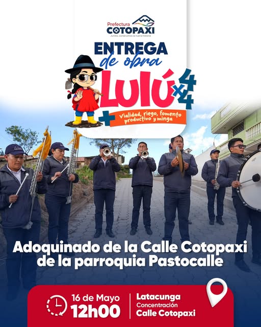 Adoquinado de la Calle Cotopaxi de la parroquia Pastocalle