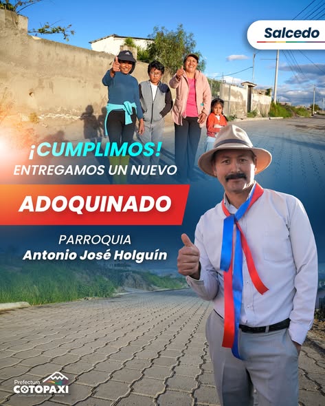 entregamos un nuevo adoquinado parroquia antonio josé holguín