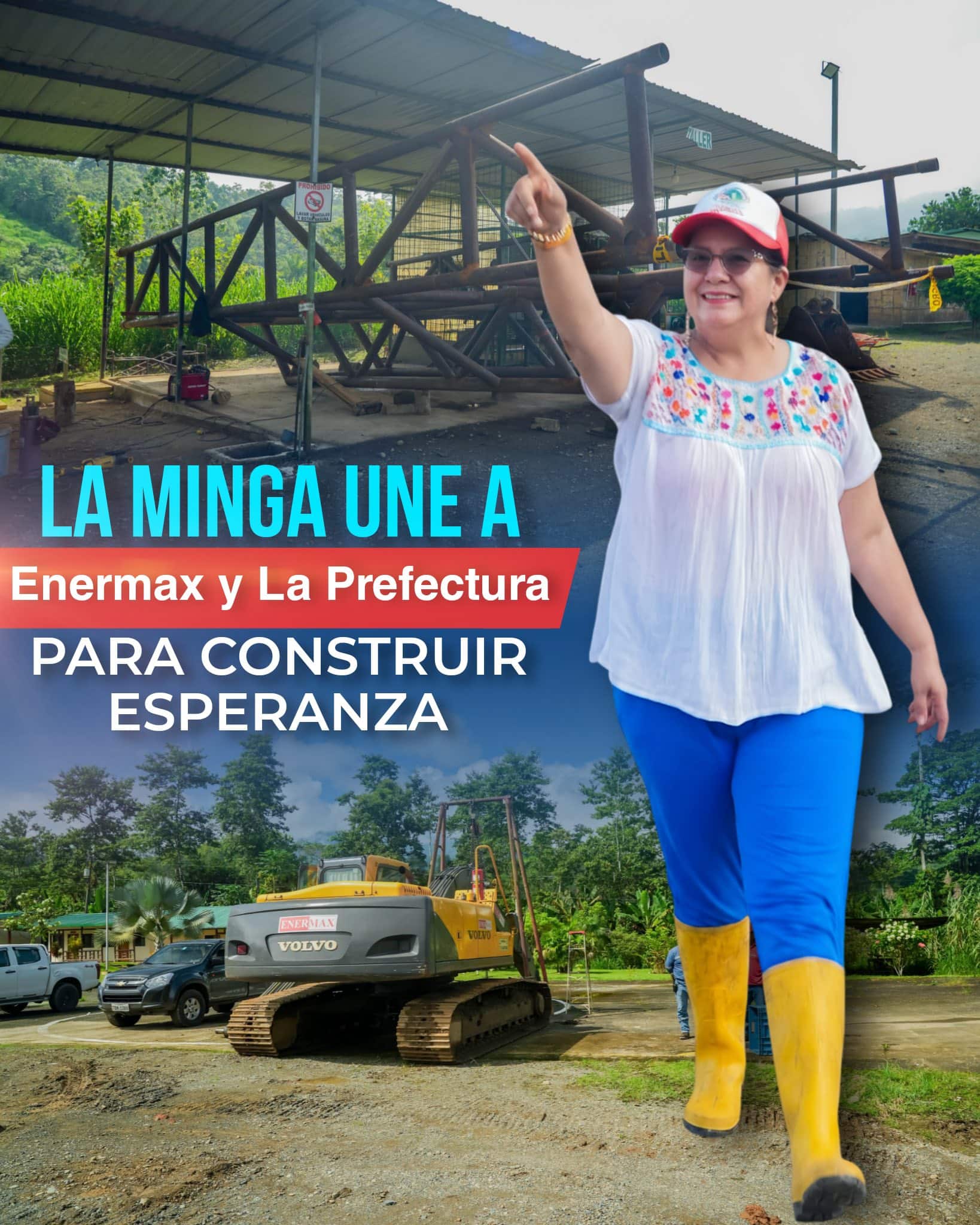 La minga une a Enermax y la Prefectura para construir esperanza