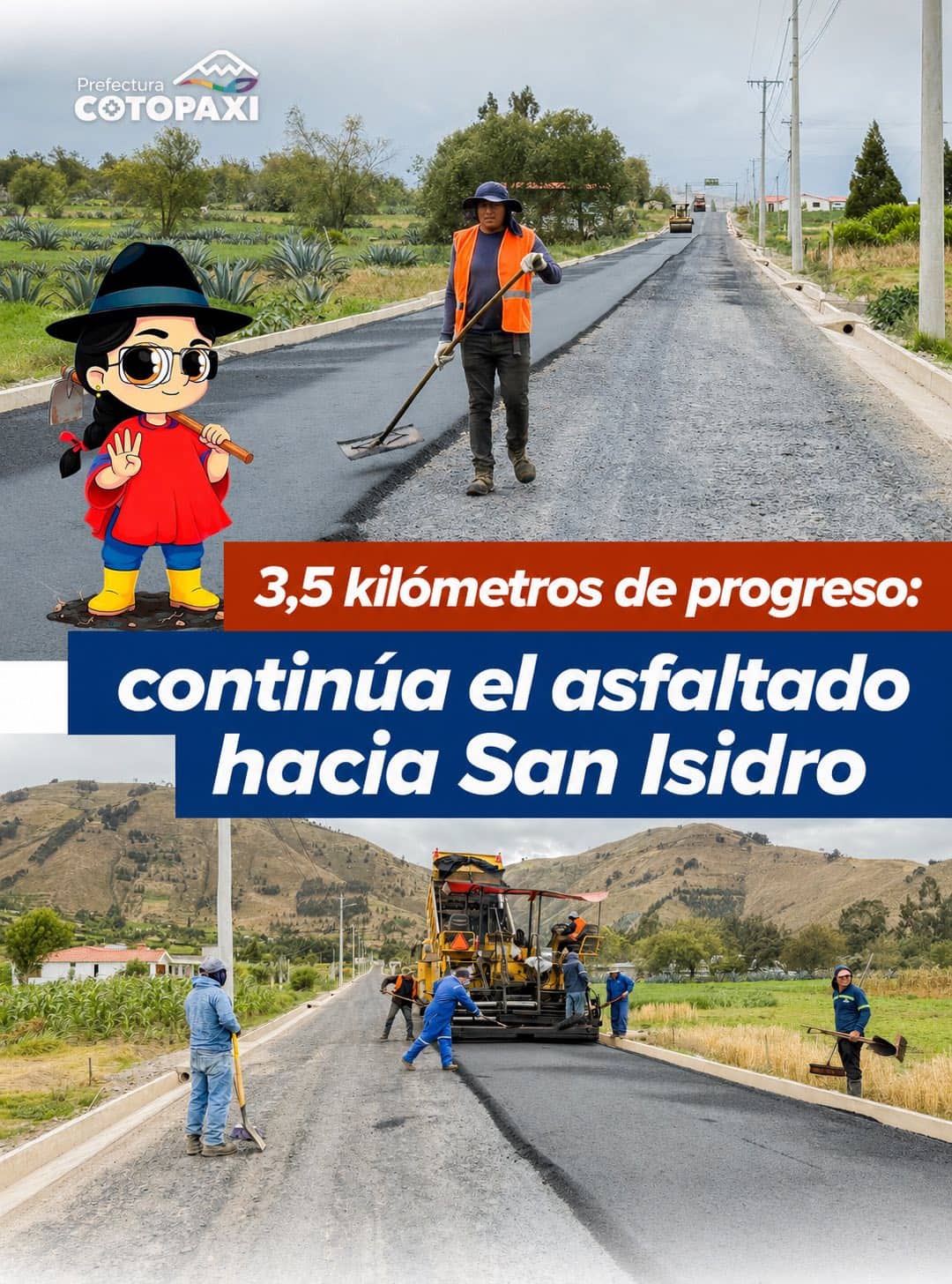 3,5 kilometros de progreso