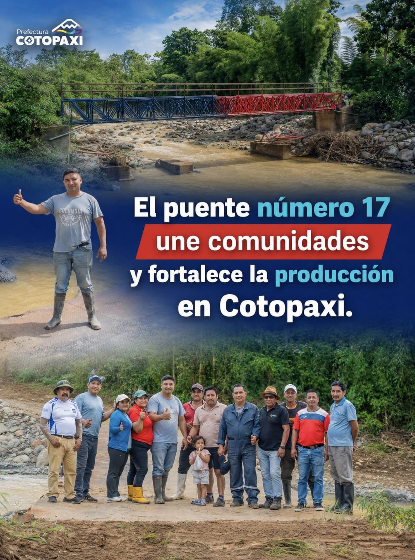 El puente número 17 une comunidades