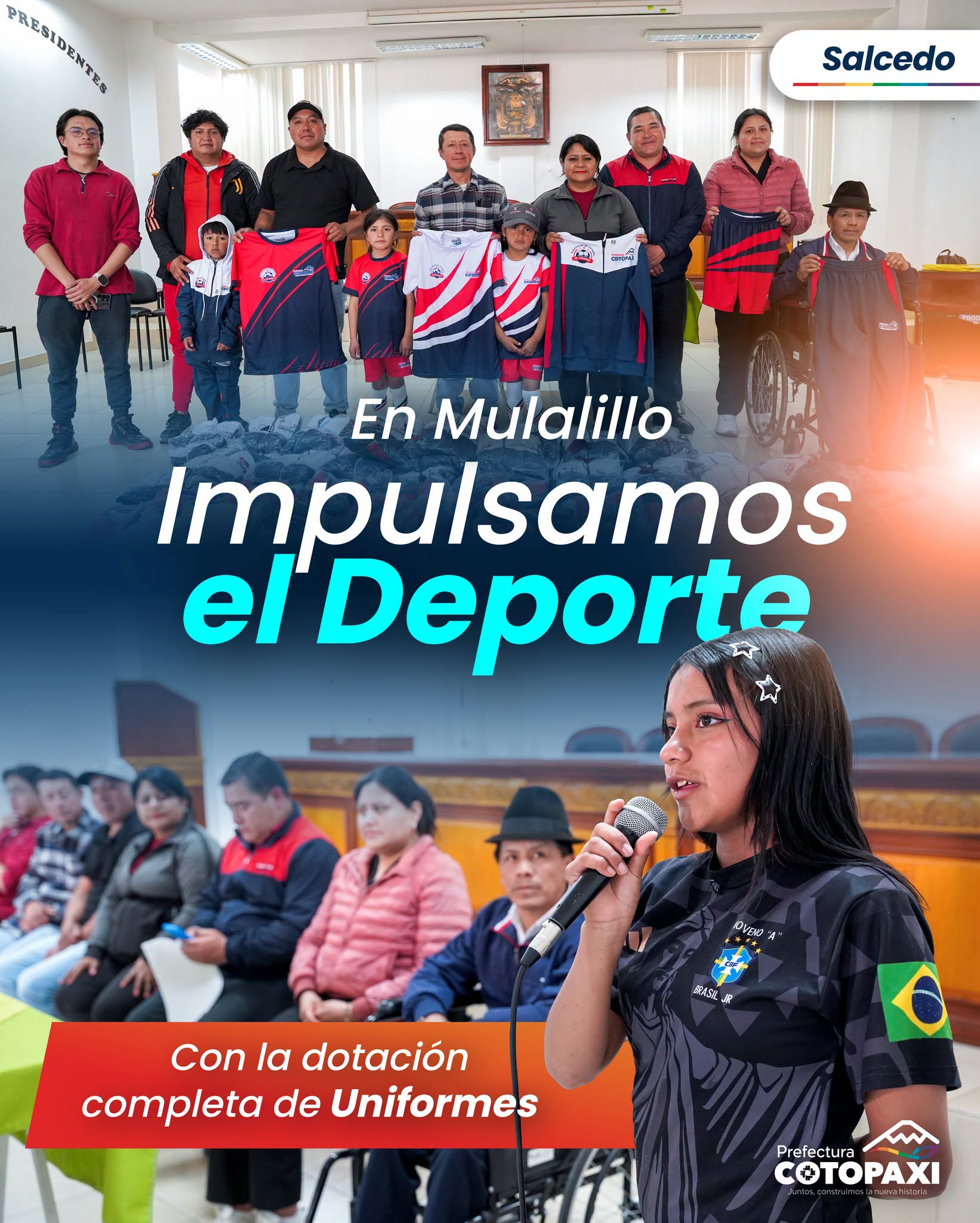 La Prefectura de Cotopaxi 𝗰𝗼𝗻𝘁𝗶𝗻𝘂́𝗮 𝗰𝗼𝗻 𝗹𝗮 𝗲𝗻𝘁𝗿𝗲𝗴𝗮 𝗱𝗲 𝗨𝗻𝗶𝗳𝗼𝗿𝗺𝗲𝘀 𝗗𝗲𝗽𝗼𝗿𝘁𝗶𝘃𝗼𝘀 𝗮 𝗹𝗮𝘀 𝗲𝘀𝗰𝘂𝗲𝗹𝗮𝘀 𝗱𝗲 𝗳𝘂́𝘁𝗯𝗼𝗹 𝗲𝗻 𝘁𝗼𝗱𝗮 𝗣𝗿𝗼𝘃𝗶𝗻𝗰𝗶𝗮.