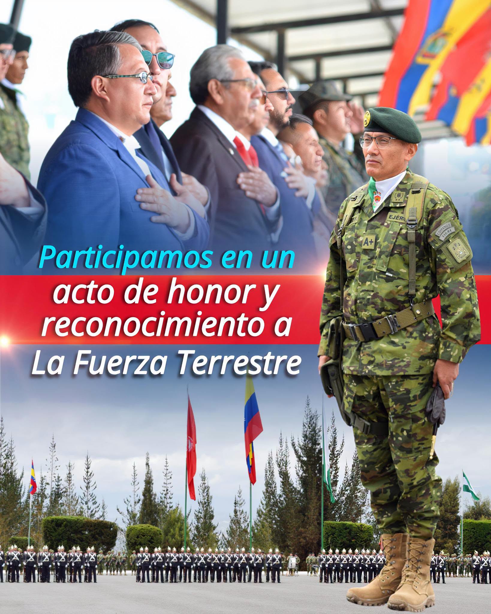 Nuestro viceprefecto Alejandro Plazarte participó en la ceremonia militar de 𝐚𝐬𝐜𝐞𝐧𝐬𝐨 𝐚𝐥 𝐠𝐫𝐚𝐝𝐨 𝐝𝐞 𝐆𝐞𝐧𝐞𝐫𝐚𝐥 𝐝𝐞 𝐁𝐫𝐢𝐠𝐚𝐝𝐚 𝐝𝐞𝐥 𝐜𝐨𝐫𝐨𝐧𝐞𝐥 𝐄𝐌𝐂 𝐋𝐮𝐢𝐬 𝐅𝐞𝐫𝐧𝐚𝐧𝐝𝐨 𝐏𝐢𝐥𝐥𝐚𝐣𝐨 𝐆𝐚𝐫𝐜𝐢́𝐚