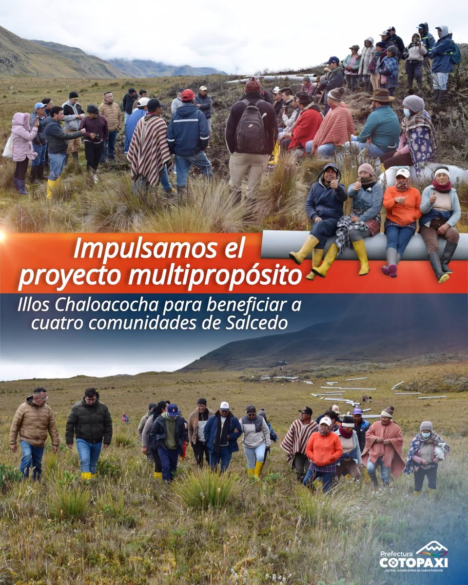 Nuestra prefecta Lulú Tibán recorrió el sector oriental de Salcedo para impulsar 𝐥𝐚 𝐜𝐨𝐧𝐭𝐢𝐧𝐮𝐢𝐝𝐚𝐝 𝐝𝐞𝐥 𝐩𝐫𝐨𝐲𝐞𝐜𝐭𝐨 𝐦𝐮𝐥𝐭𝐢𝐩𝐫𝐨𝐩𝐨́𝐬𝐢𝐭𝐨 𝐈𝐥𝐥𝐨𝐬 𝐂𝐡𝐚𝐥𝐨𝐚𝐜𝐨𝐜𝐡𝐚