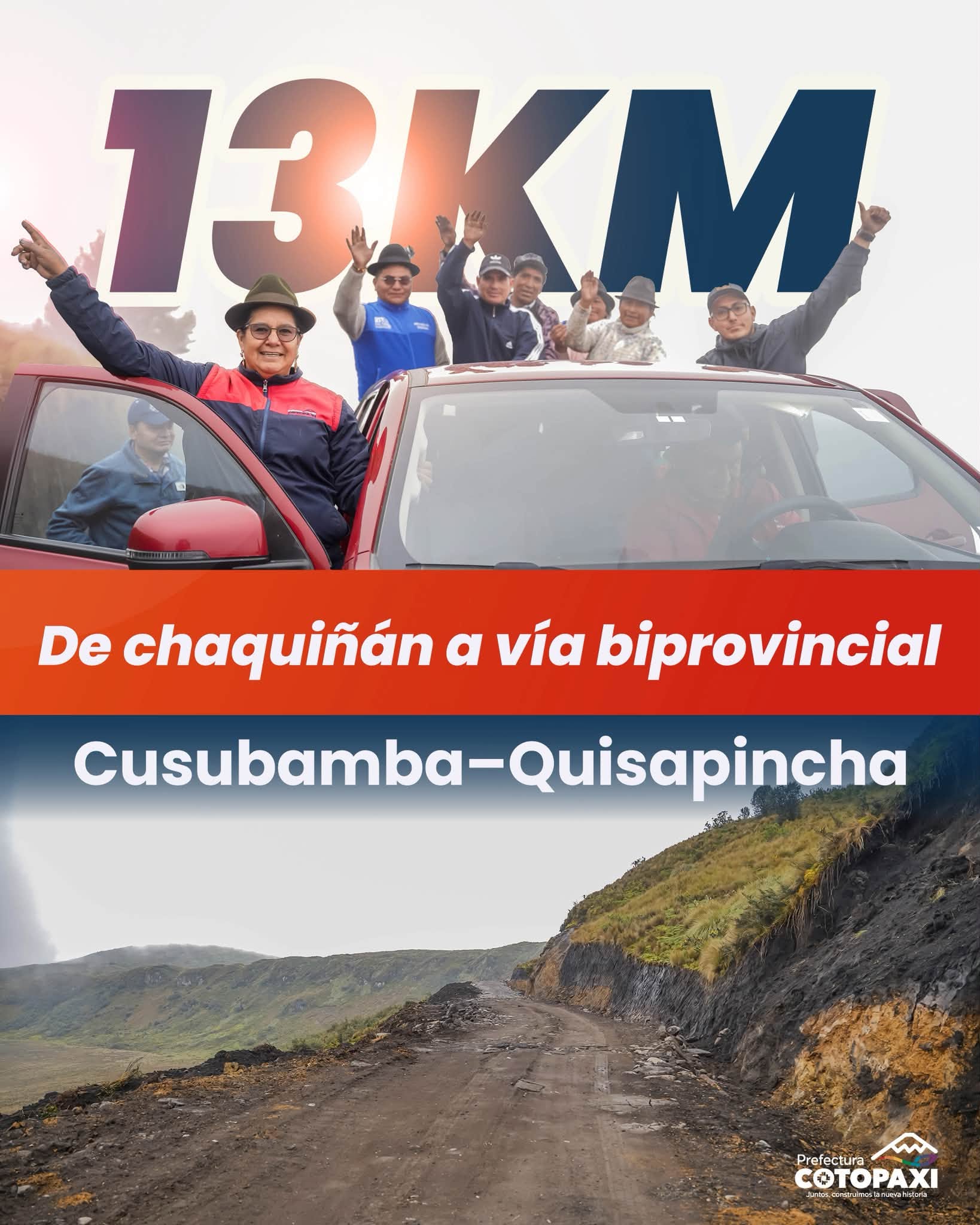 Hoy, una vía biprovincial de 𝟏𝟑 𝐤𝐢𝐥𝐨́𝐦𝐞𝐭𝐫𝐨𝐬 conecta a nuestras comunidades y abre nuevas oportunidades para su desarrollo.